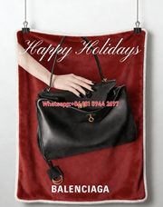 Balenciaga Holiday Handbag Flannel Throw Blanket for Sofa and Wall Decor BA141